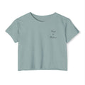 Trust & Believe Crop Top – Feminines Festival-Grafik-T-Shirt