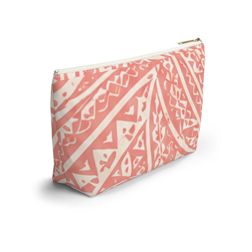 Maui Pink Lau Ti Leaf Accessory Pouch — T‑Bottom Travel Case