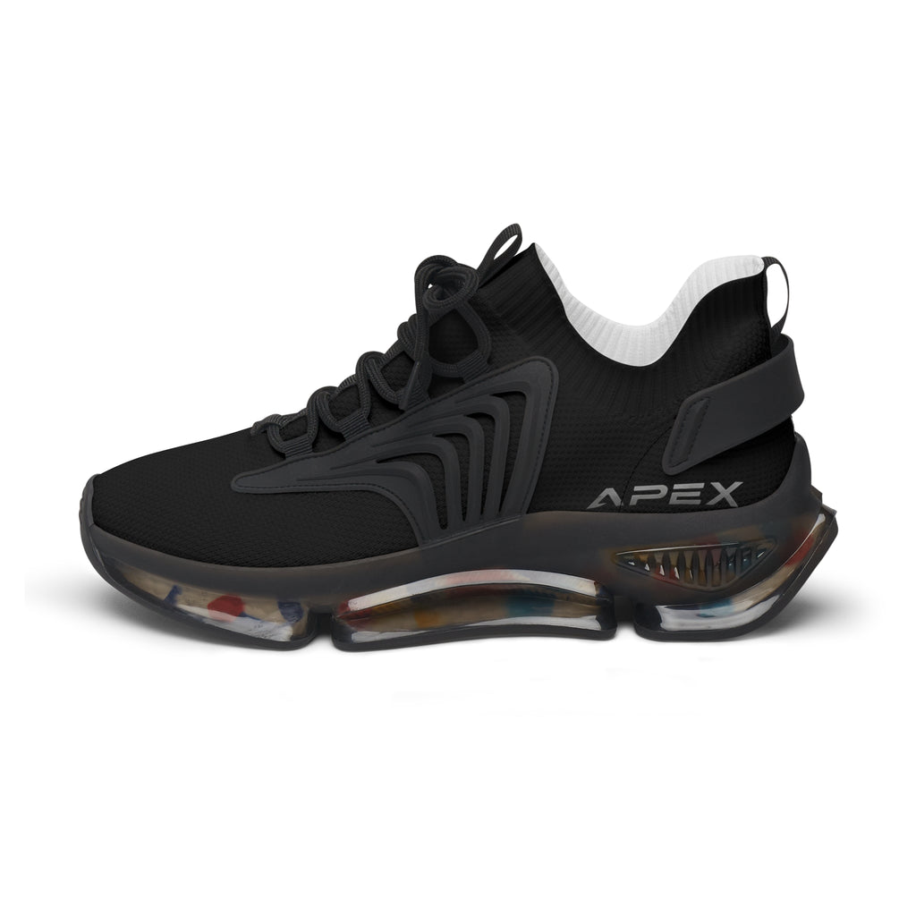 Apex Women's Black Mesh Sneakers — Lightweight Breathable Running Shoes