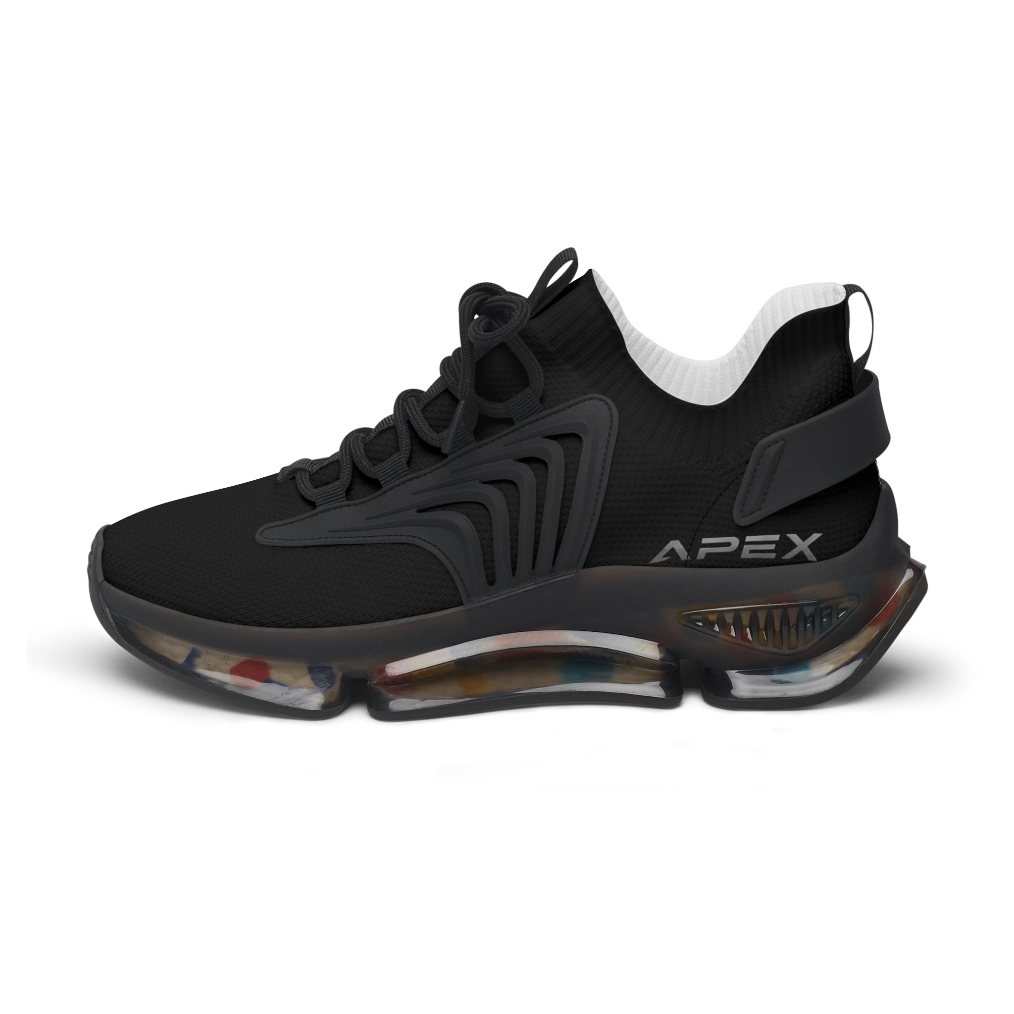 Apex Women's Black Mesh Sneakers — Lightweight Breathable Running Shoes