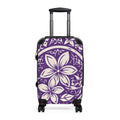 Purple Plumeria Suitcase — Tropical Plumeria Carry-On Luggage