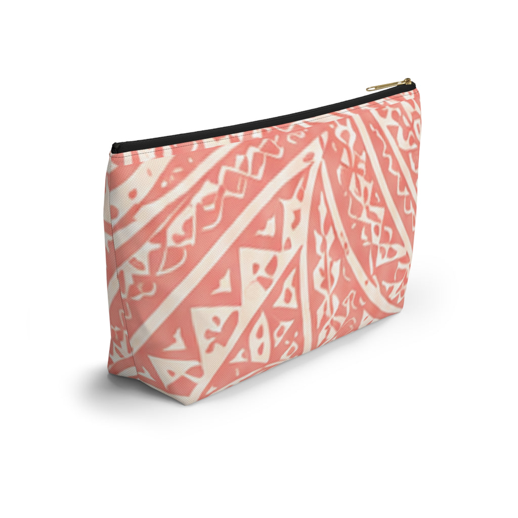 Maui Pink Lau Ti Leaf Accessory Pouch — T‑Bottom Travel Case