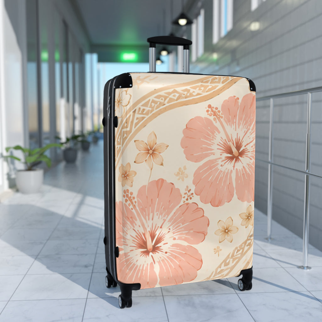 Island Bloom Hibiscus Suitcase — Tropical Floral Travel Case
