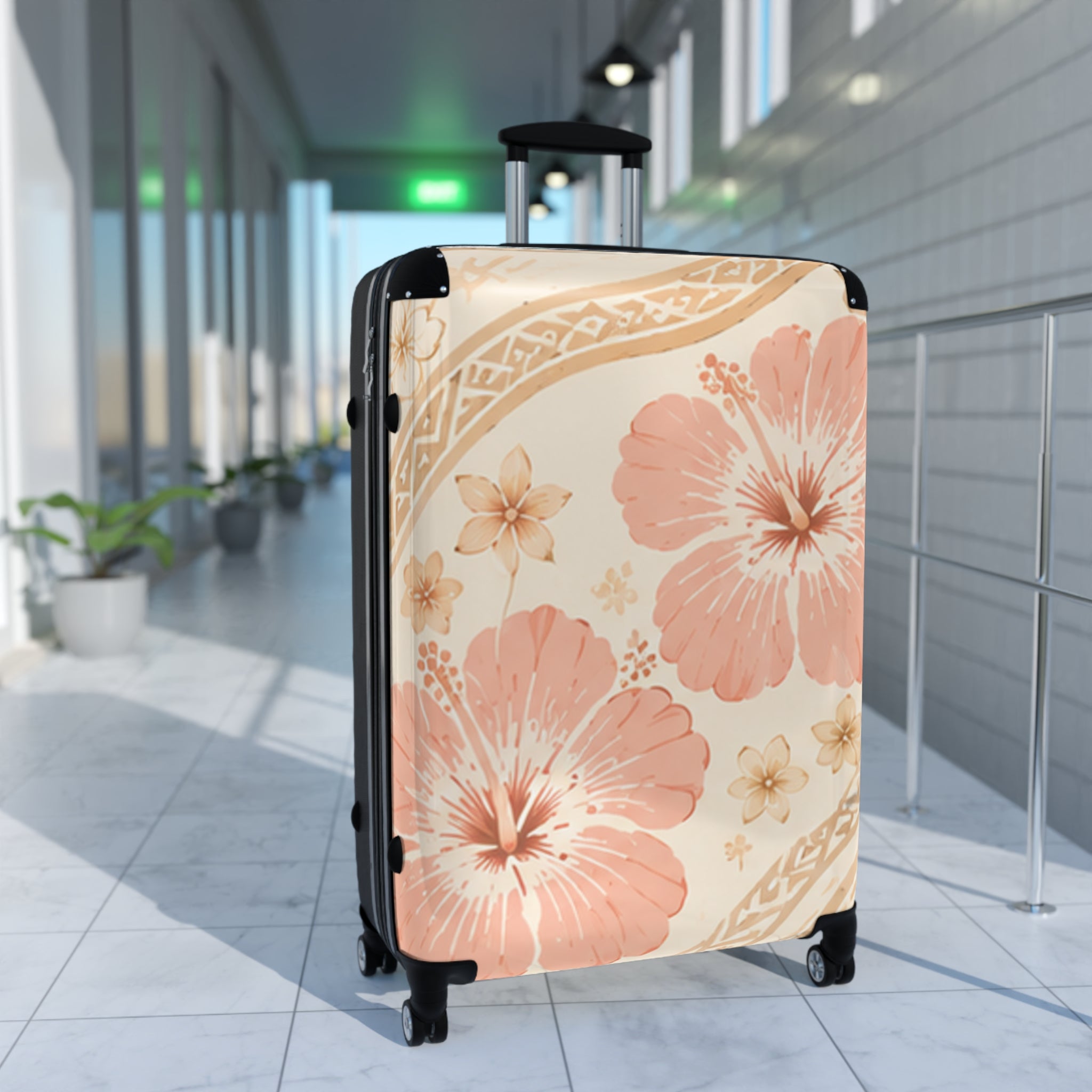 Island Bloom Hibiscus Suitcase — Tropical Floral Travel Case