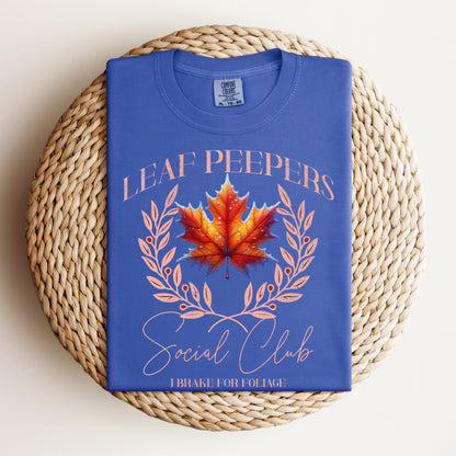 Leaf Peepers Social Club Shirt: New England Fall Foliage Apparel