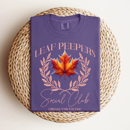Leaf Peepers Social Club Shirt: New England Fall Foliage Apparel