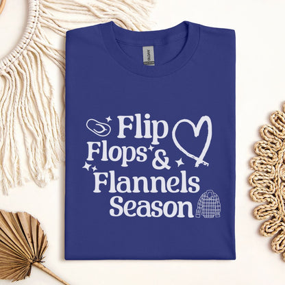 "Flip Flops & Flannels Season" T-Shirt