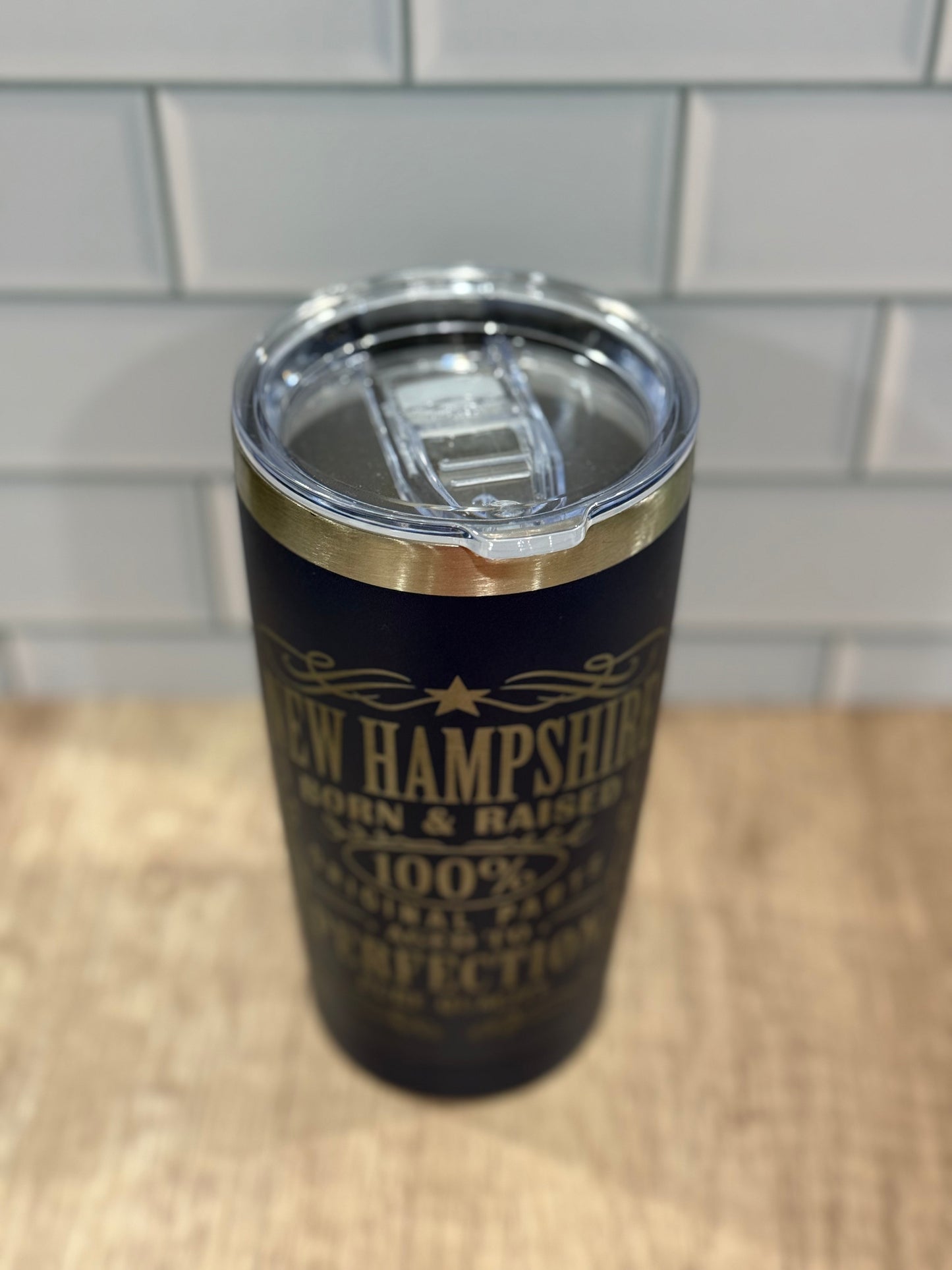 New Hampshire Born & Raised Engraved 20oz Tumbler