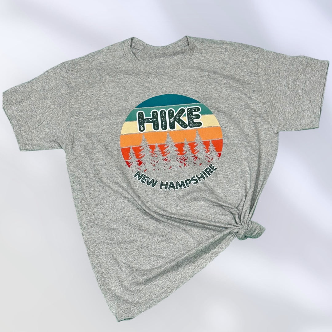 Hike New Hampshire Retro Sunset T-Shirt