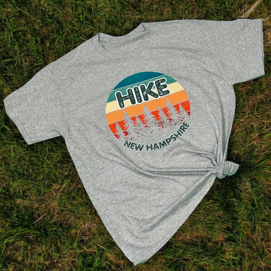 Hike New Hampshire Retro Sunset T-Shirt