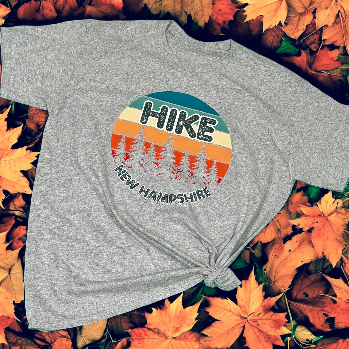 Hike New Hampshire Retro Sunset T-Shirt