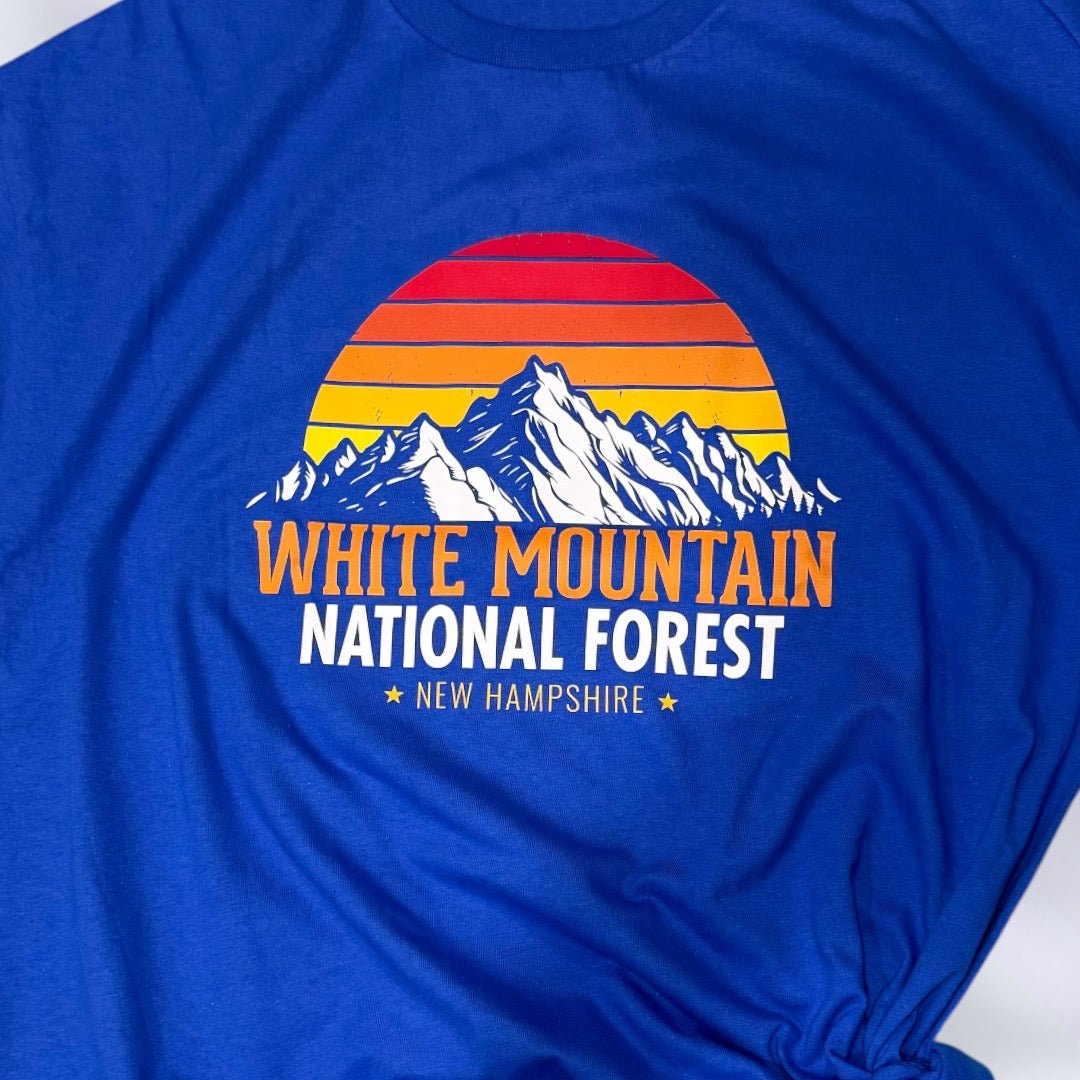 White Mountains Retro Sunset T-Shirt