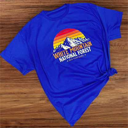 White Mountains Retro Sunset T-Shirt