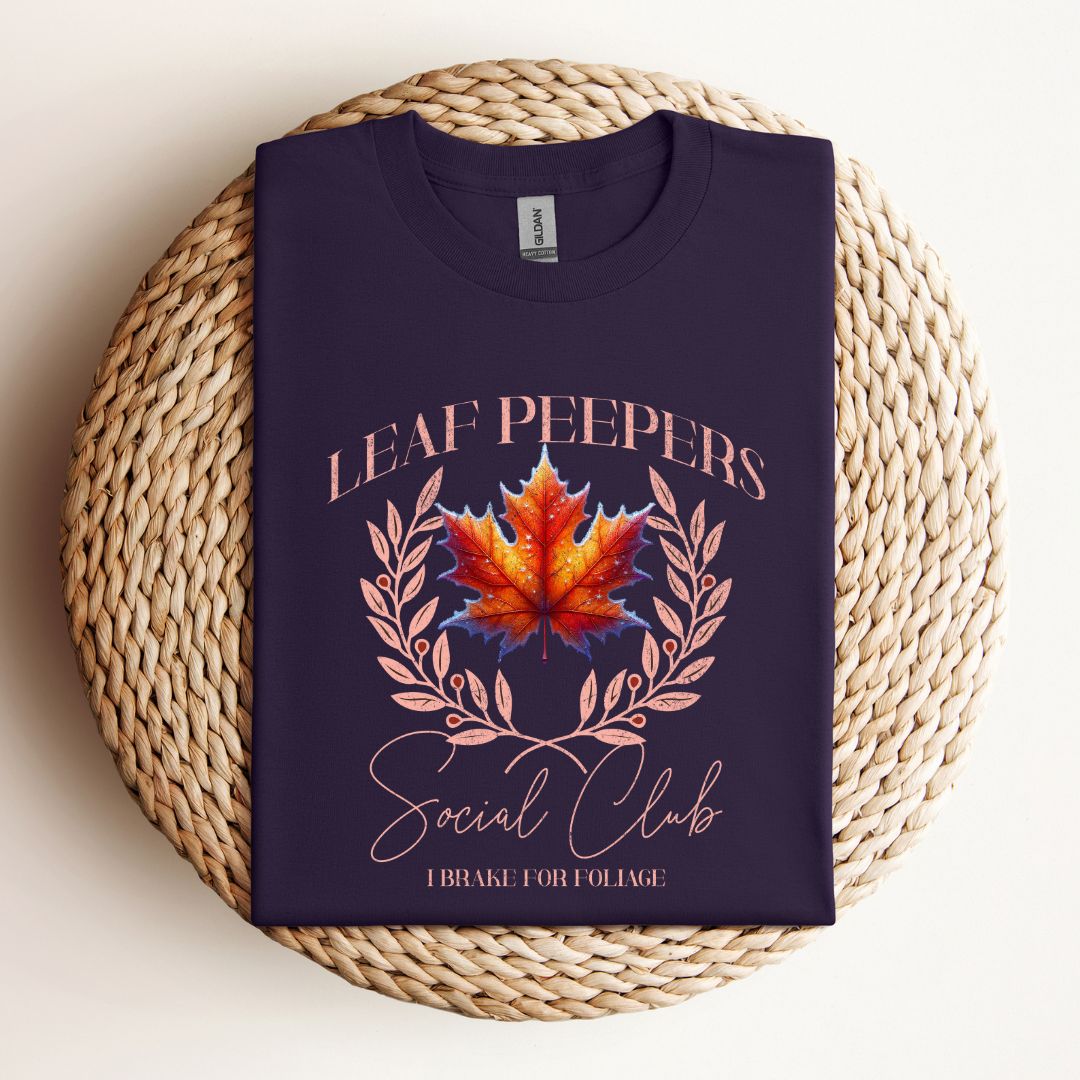 Leaf Peepers Social Club T-Shirt , Coquette Style New Hampshire