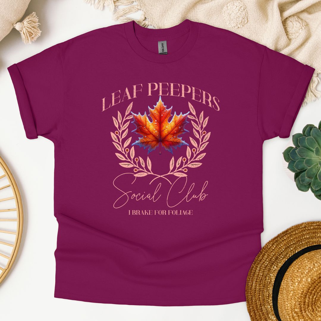 Leaf Peepers Social Club T-Shirt , Coquette Style New Hampshire