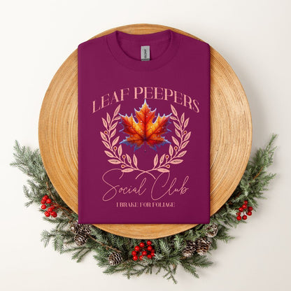 Leaf Peepers Social Club T-Shirt , Coquette Style New Hampshire