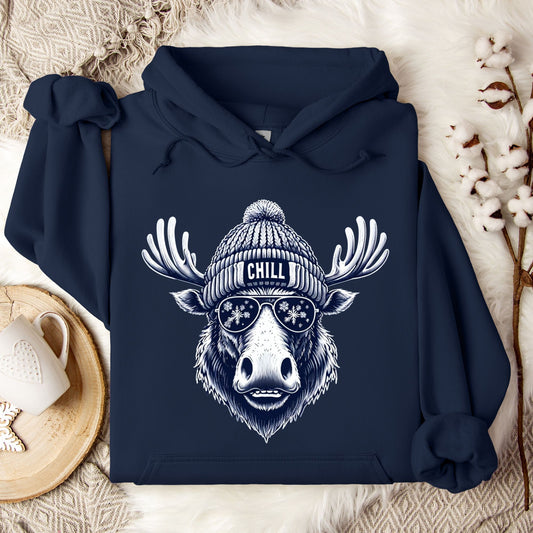 "Chill Moose" Hooded Sweatshirt