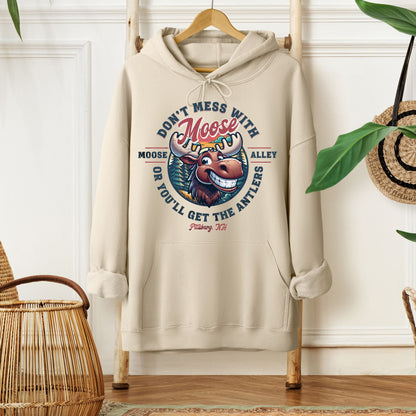 Moose Alley Graphic Hooded Sweatshirt – Pittsburg, NH Souvenir