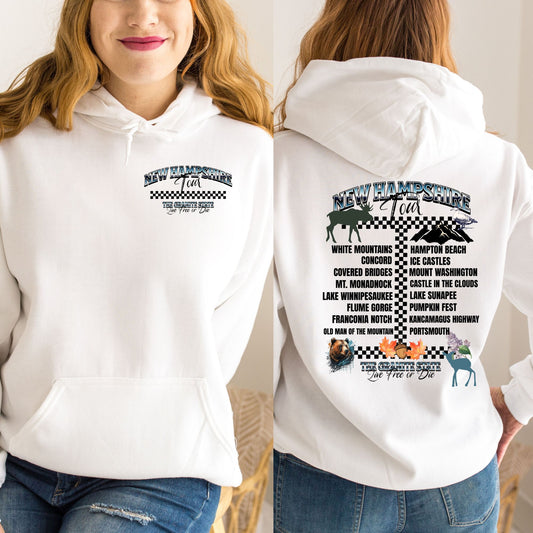 New Hampshire Tour Hooded Sweatshirt - Granite State Keepsake