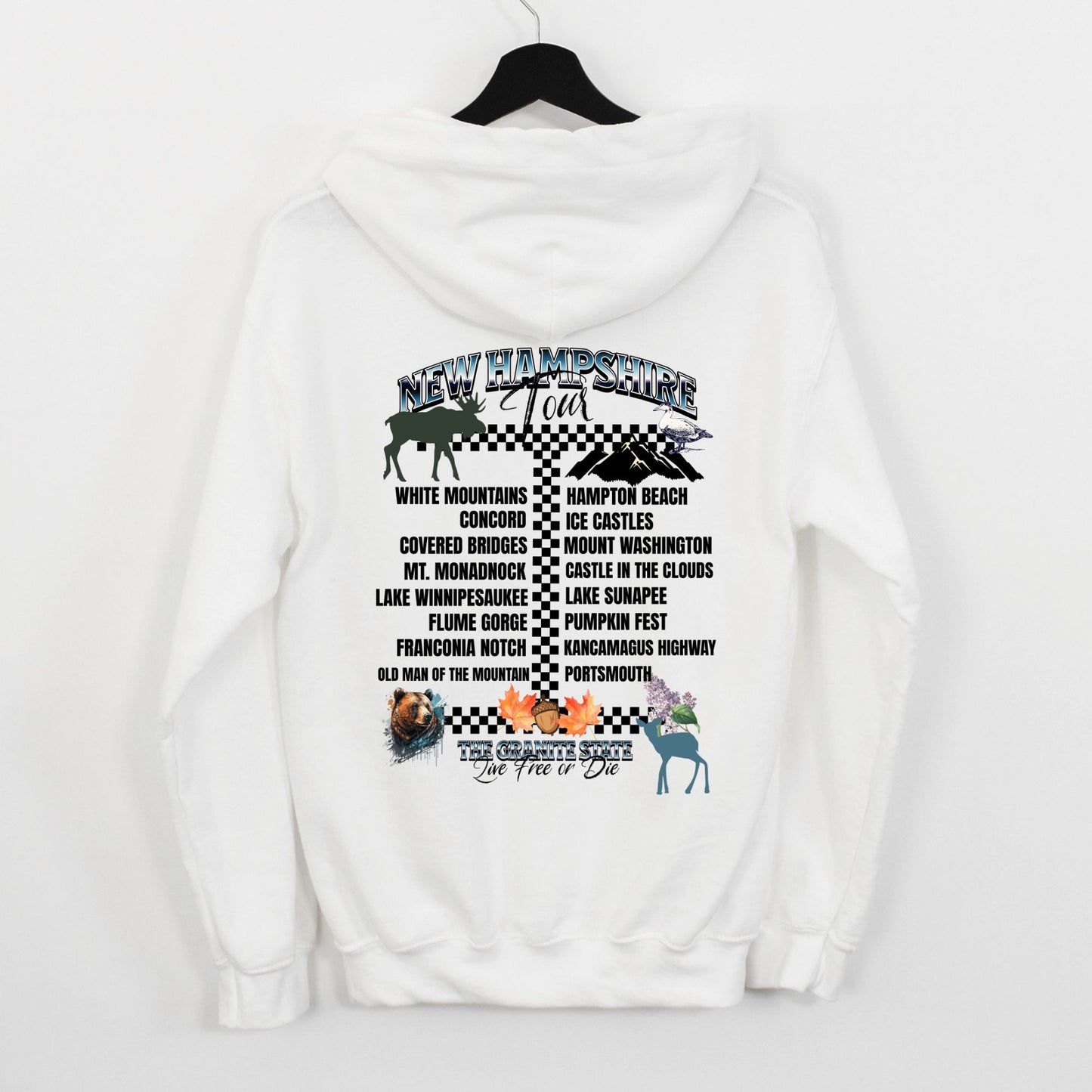 New Hampshire Tour Hooded Sweatshirt - Granite State Keepsake