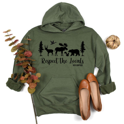 "Respect the Locals" New Hampshire Hoodie