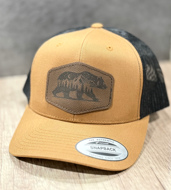 Rustic Mountain Bear Trucker Hat