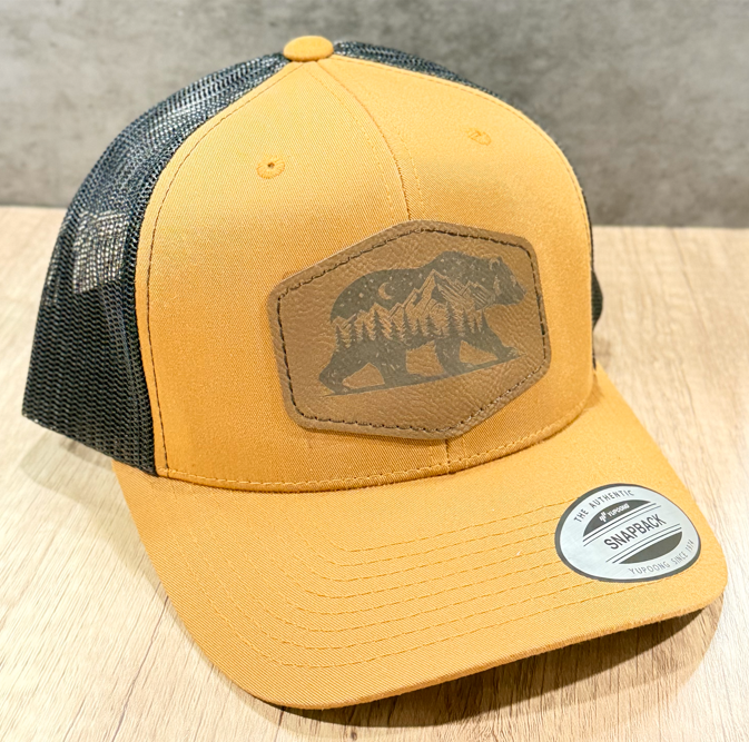 Rustic Mountain Bear Trucker Hat