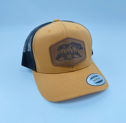 Rustic Mountain Bear Trucker Hat