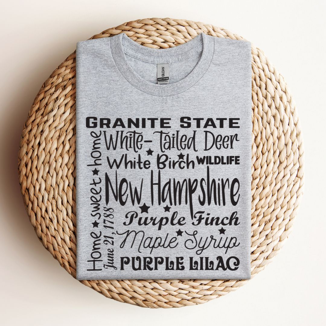 New Hampshire Word Art T-Shirt