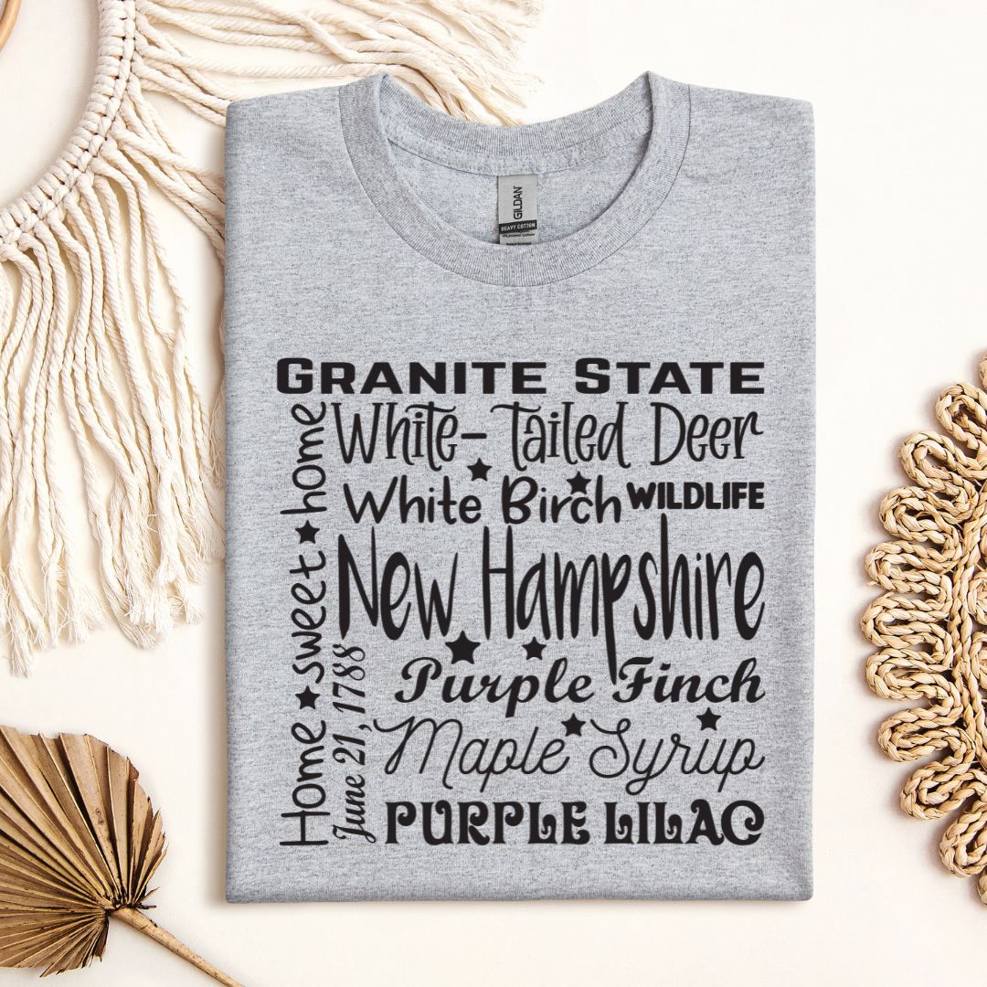 New Hampshire Word Art T-Shirt