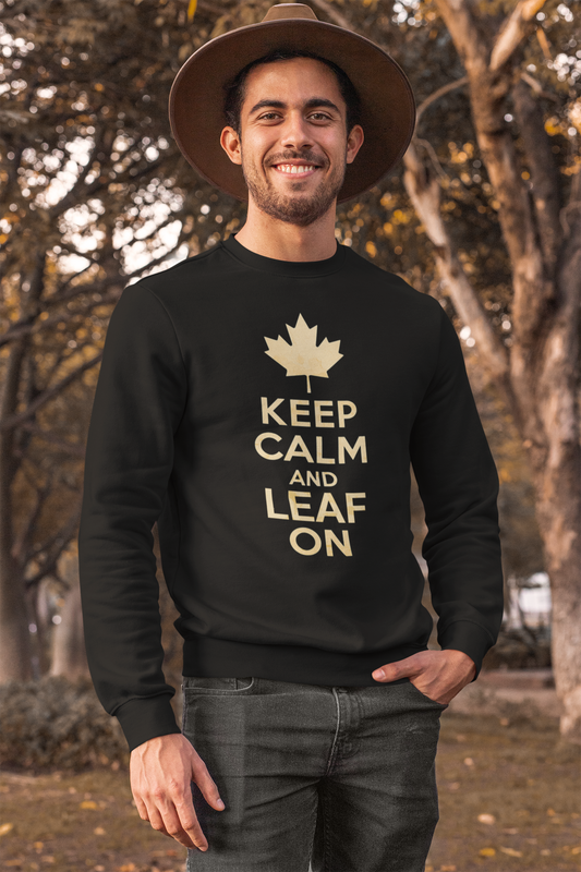 Keep Calm and Leaf On Fall Pullover Sweatshirt